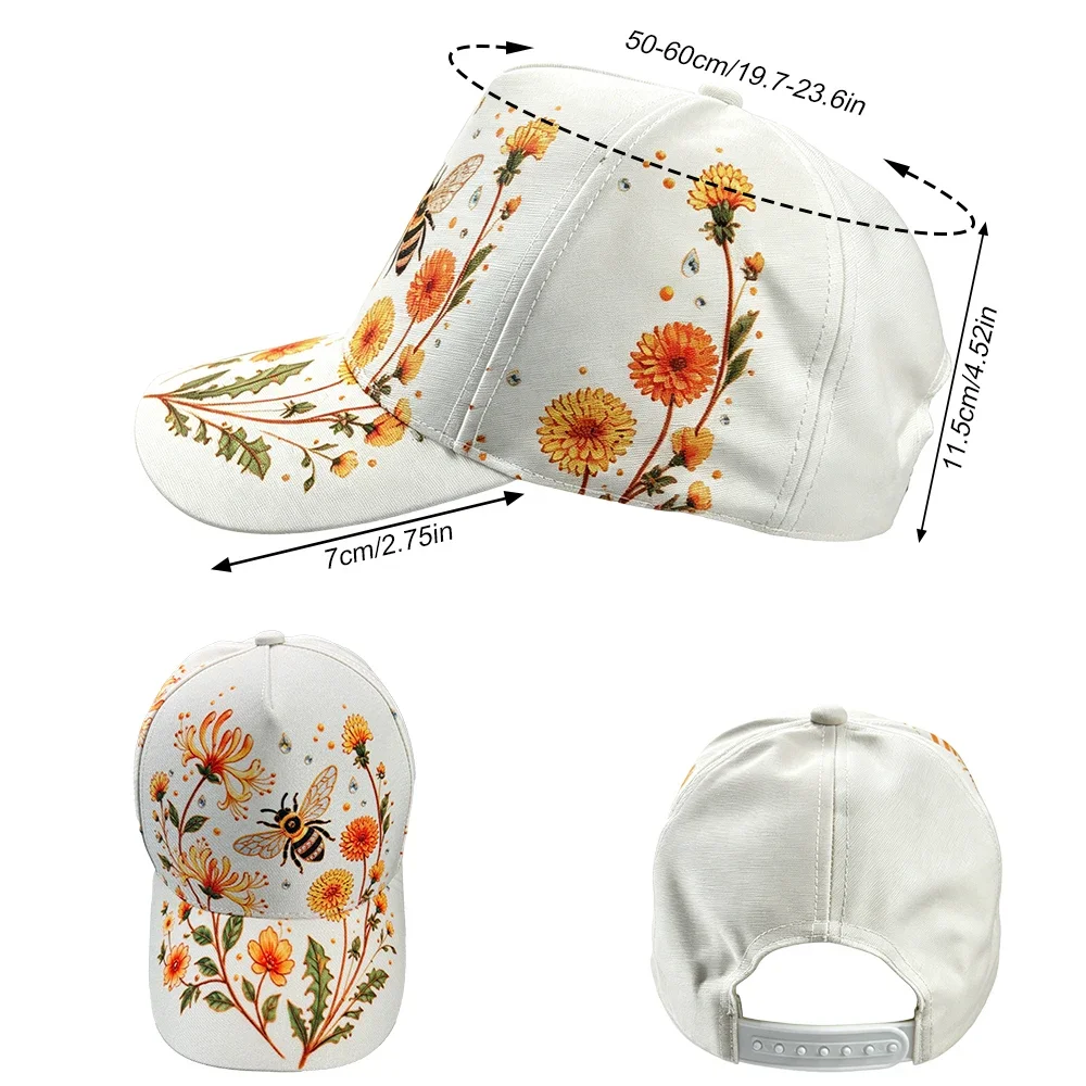 1PCS Women’s Garden Morning Cap - Botanical Cottagecore Style, Adjustable Breathable Gardening Hat, Ideal Gift for Gardeners