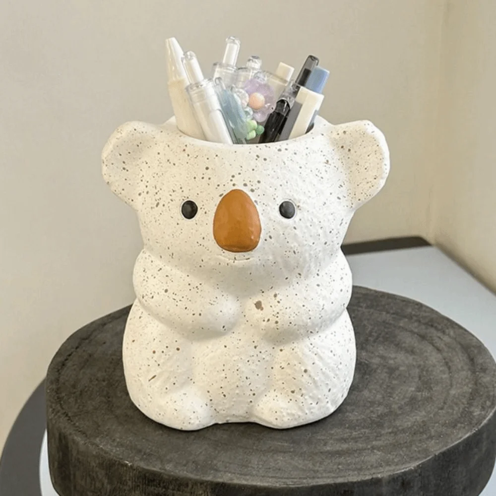 

Storage Bucket Multi-function Koala Pen Holder Large Capacity Plastic Koala Storage Box Cartoon Cute Makeup Brush Cylinder Gift