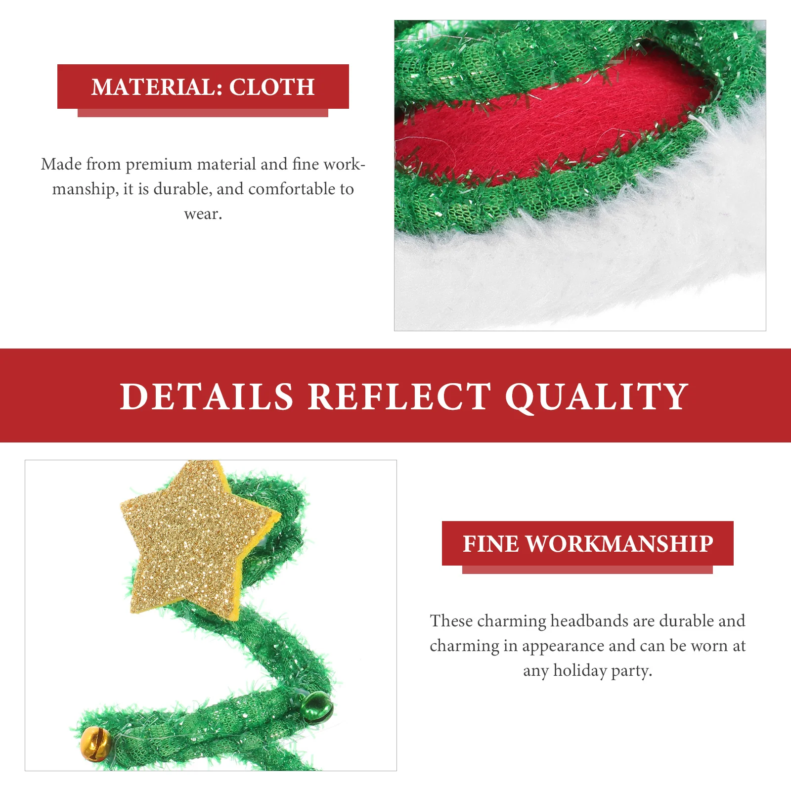 

6Pcs Xmas Headband Headdresses Christmas Hair Accessories Party Wear Adults Spring Hairbands Xmas Spring Hairbands