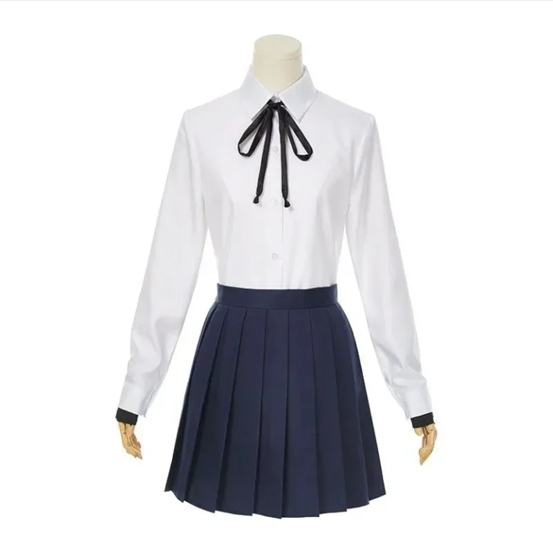 Yamada Ryo Cosplay Anime Bocchi The Rock Ryo Yamada Cosplay Costume Skirts Shirt Blue Wig Halloween Costumes for Girls Women