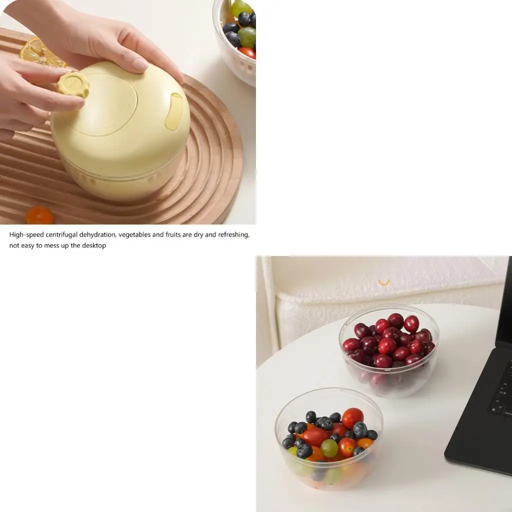 

F19B Vegetable Dryer Washer Fruit and Vegetable Washer Salad Spinner Kitchen Greens Drainer Strainer Tool Easy to Use