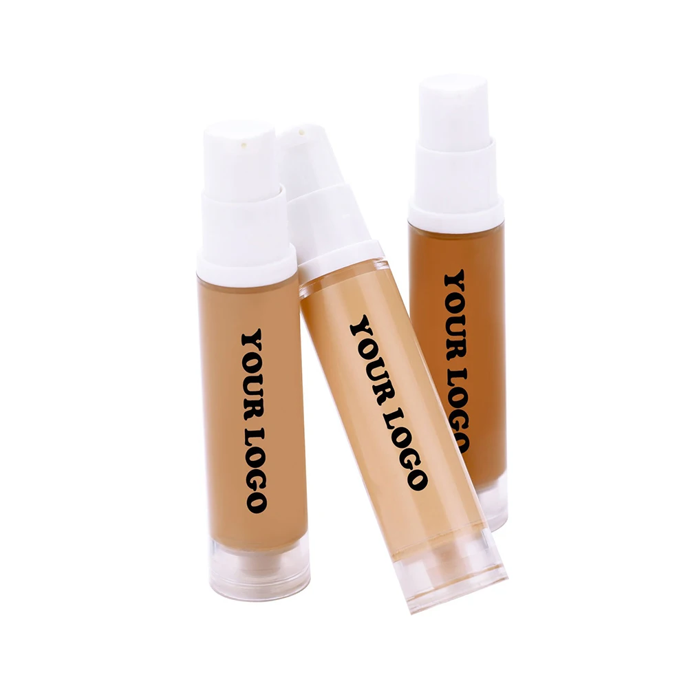 18 色の液体コンシーラープライベートラベルフルカバレッジ長期的な防水明るくカスタムロゴメイクアップバルク虐待フリー P2