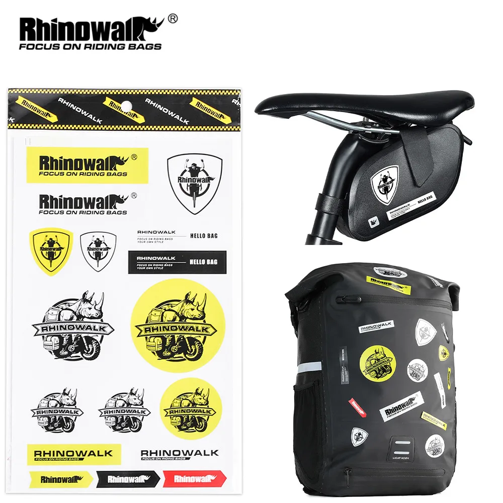 Rhinowalk Motorcycle Stickers Decals Universal Bike Motorcross Decals Helmet Motorbike Fuel Tank Tail Seat Motor Bag Stickers