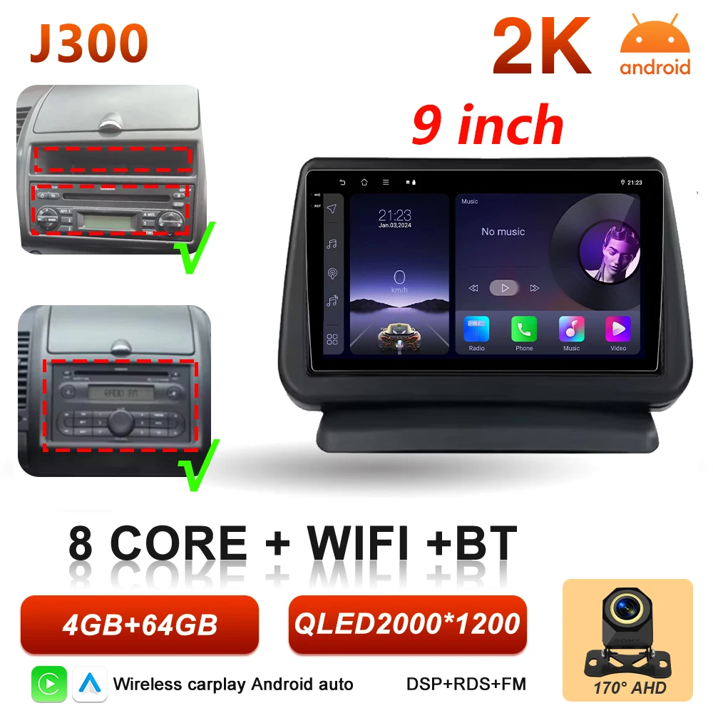 Android 16 Auto autoradio voor Nissan Note 2004 2005 2006 2007 2008 - 2012 Carplay multimediaspeler GPS navigatie DSP BT stereo