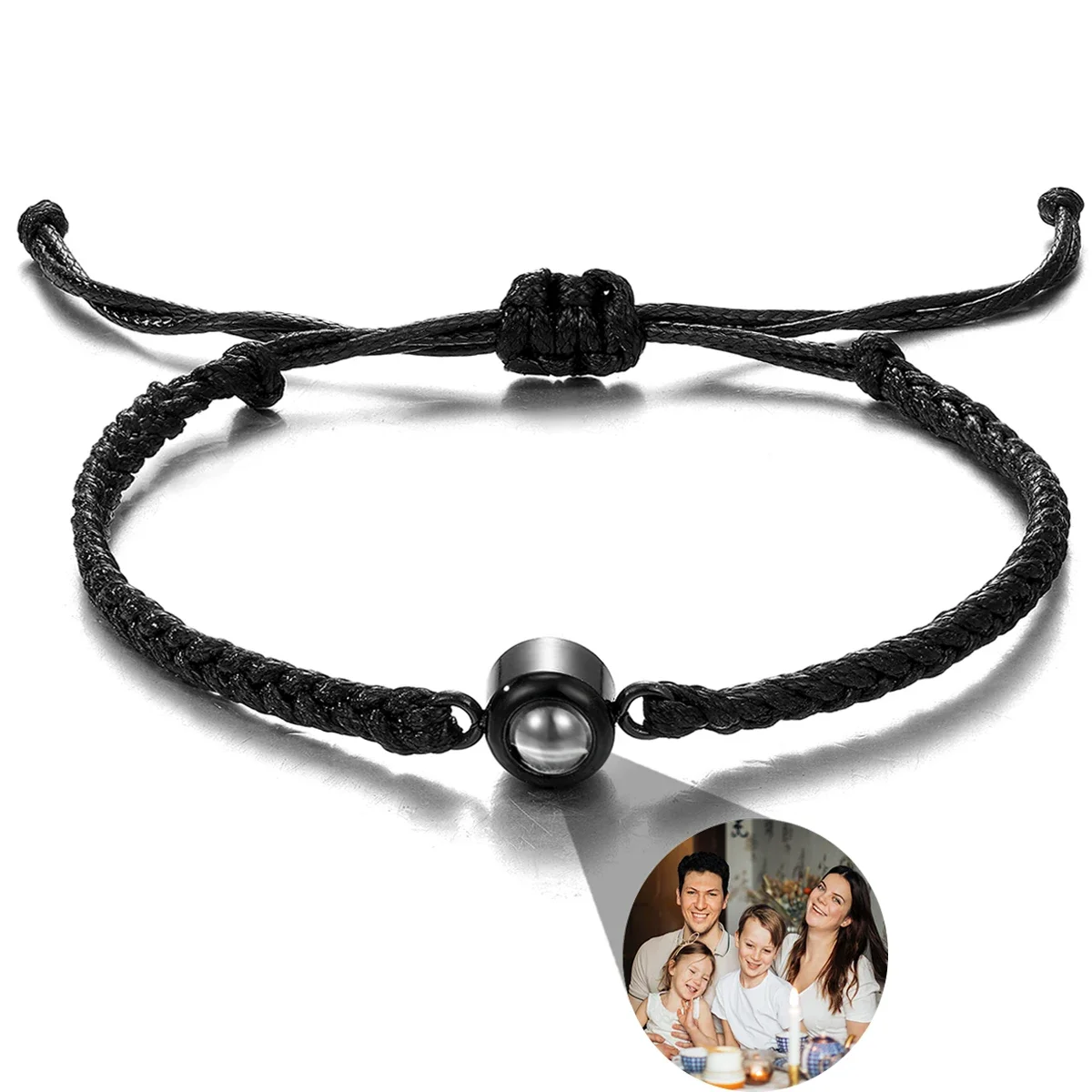 

DCEE Wholesale Men's Projection Bracelets Stainless Steel Custom Projection Bracelets Woven Photo Bracelets Commemorative Gifts