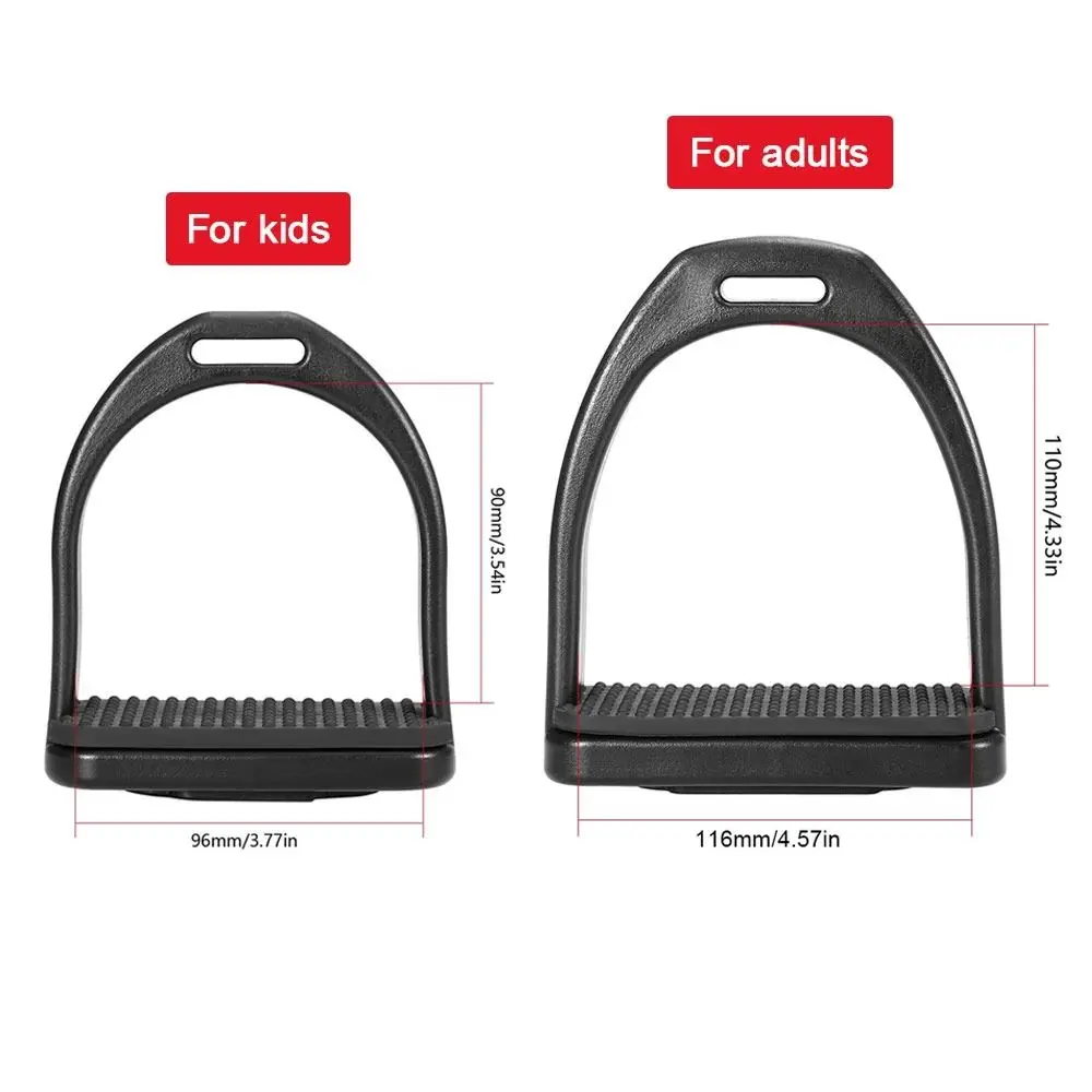 1Pair S/L Western Horse Stirrups Safety for Horse Riding High Strength POM Nonslip Saddle Accessories Equipment for Kids Adults