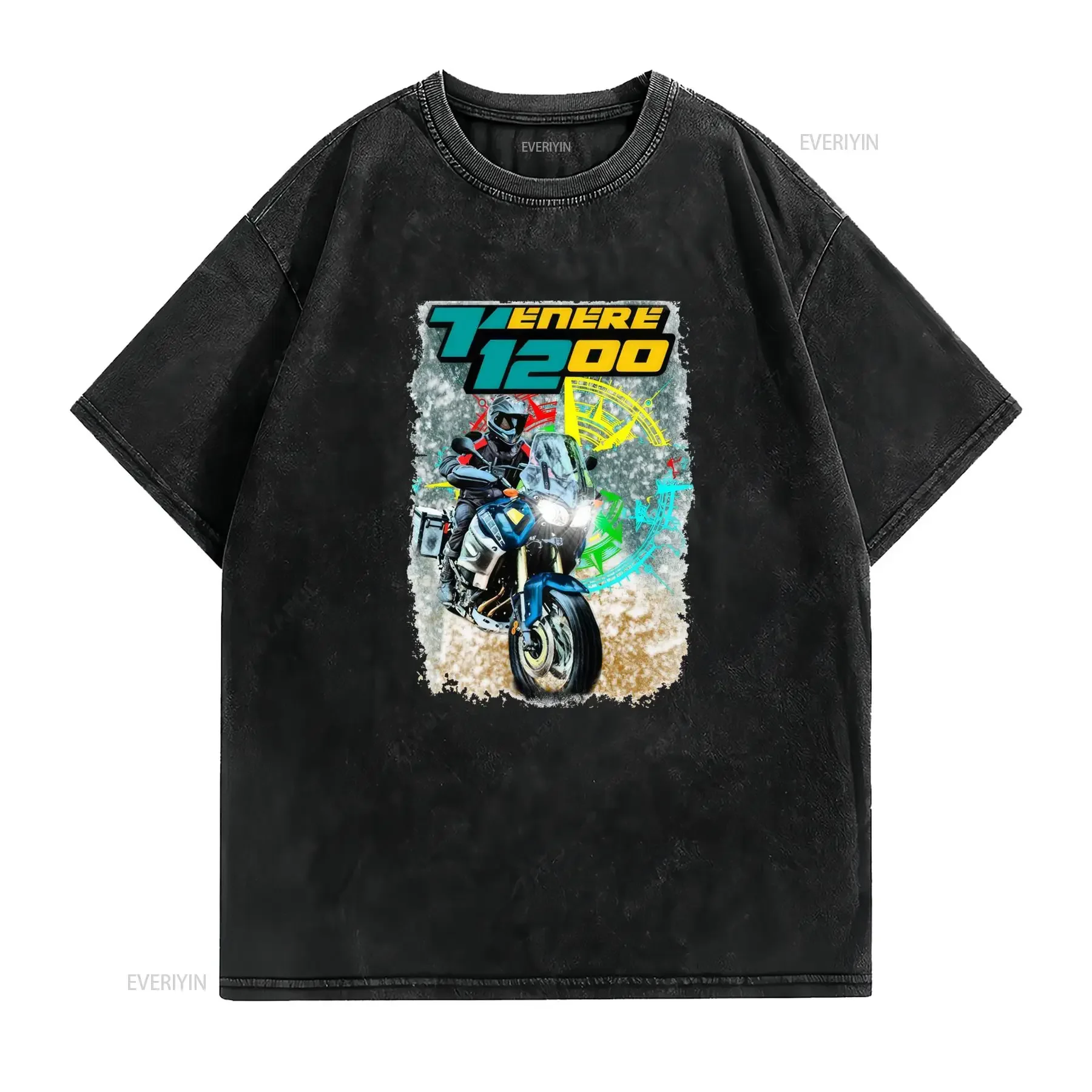 Pánské ležérní motocyklové tričko Super Tenere 1200 Xt 700 T7 Yama s kulatým výstřihem klasický střih pohodlné oblečení