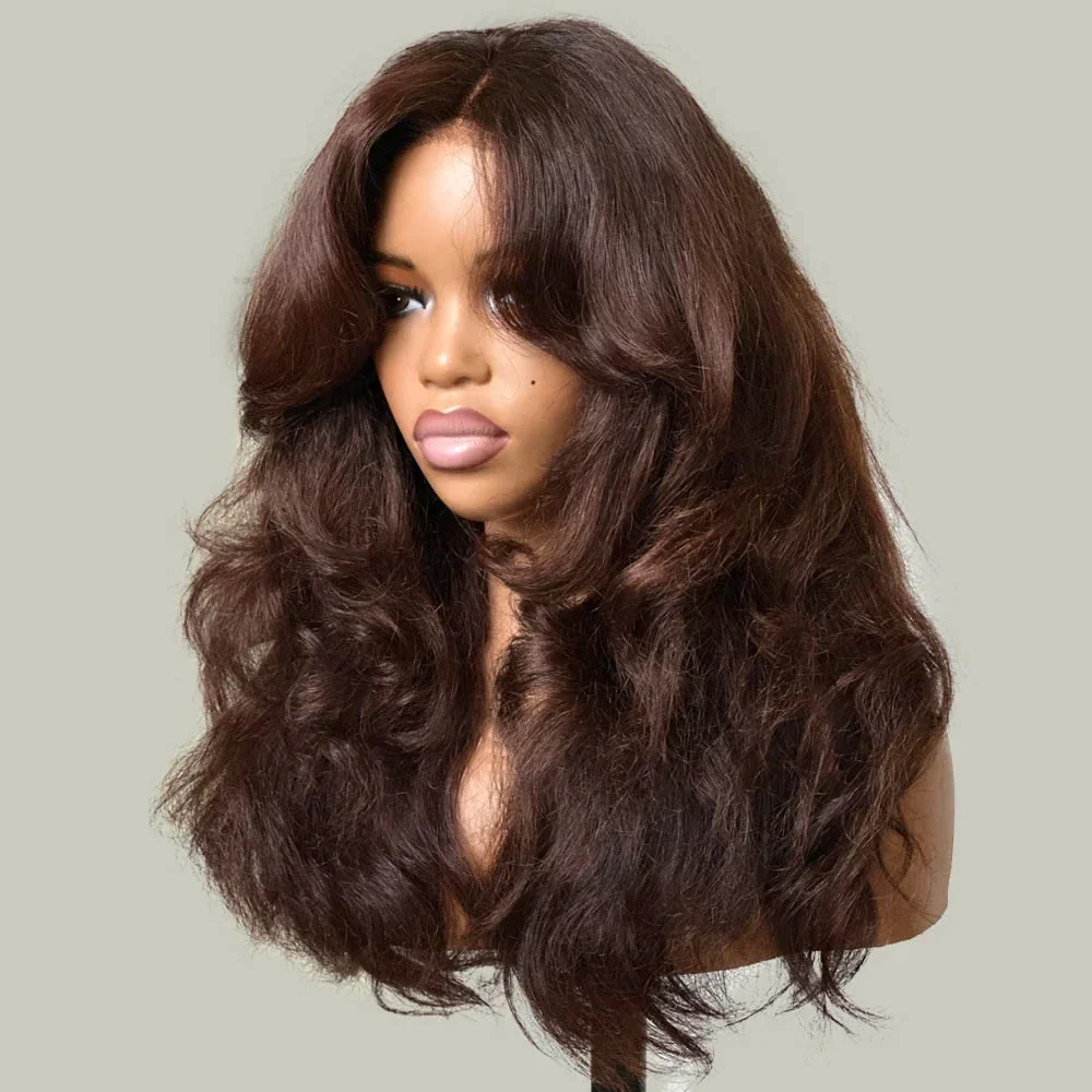 Shop and Compare Prices: Brown 26-Inch Soft Long Lace Front Wig