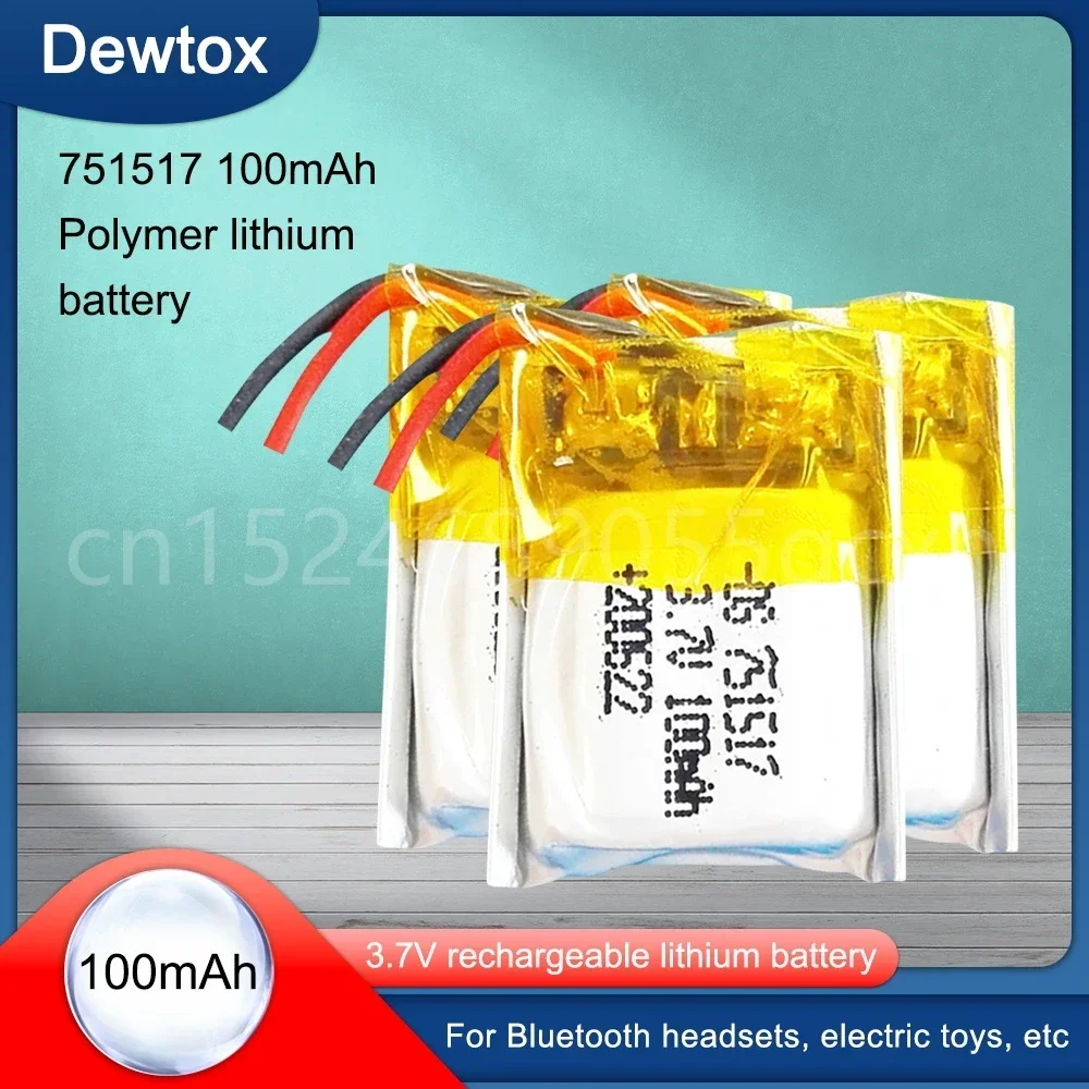 3,7 В 100 мАч 751517   Lipo аккумулятор для Syma Cx10 CX-10 CX-12 JJ810 820 828 V646 запасные части для радиоуправляемого дрона 3,7 В Lipo аккумулятор