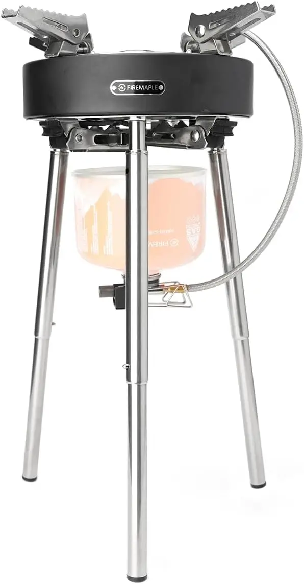 Saturn X Camping Stove - Dual Preheating, Wind-Resistant, Adjustable Height, Foldable