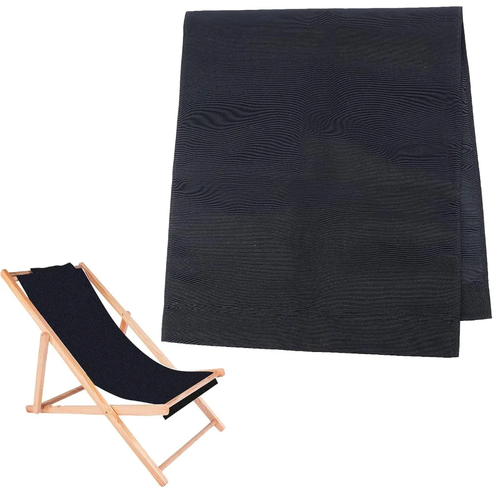 

Beach Sling Chair Replacement Fabric, Black Casual Simple Beach Chair Replacement Oxford Cloth for Home Beach Chair Protect