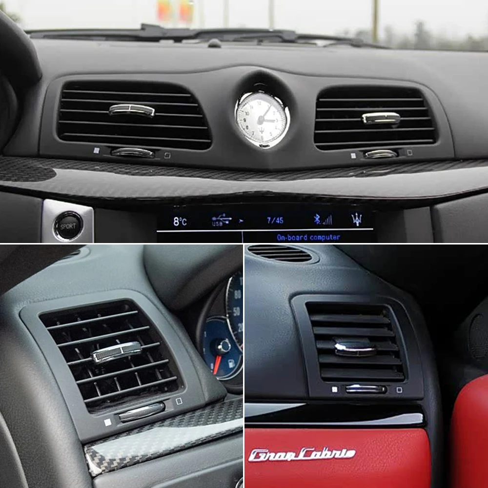 سيارة الجبهة الخلفية لوحة القيادة المركزية اليسار اليمين الأوسط التيار المتناوب تنفيس غطاء لوحة تنفيس الهواء لمازيراتي جران توريزم جران كابريو GT GC M145