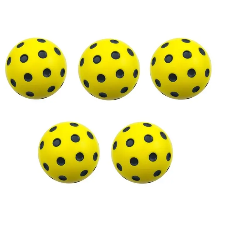 

L71A Quiet Foam Pickleballs 5Pcs PU Foam Material Perfect For Indoor Outdoor Practice Training Reduced Noise 2 Colors