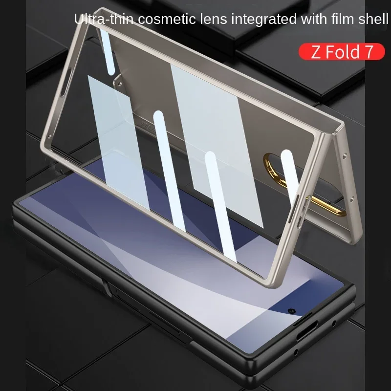 

For Samsung Galaxy Z Fold7 Case Hard PC Matte With Tempered glass Film Protective Back Cover Case For Samsung Z Fold 7 Shell