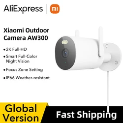 Global Version Xiaomi Outdoor Camera AW300 2K Full-HD Smart Full-Color Night Vision Focus Zone Setting IP66 Weather-resistant