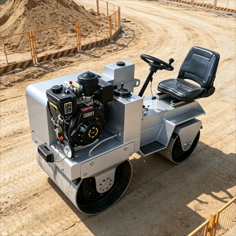Customized Vibratory Road Roller Mini Ride-on Hydraulic Compactor 1 Ton for Gravel Sand Soil Compaction Construction Site