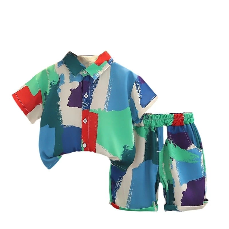 

New Summer Baby Clothes Suit Children Casual Shirt Shorts 2Pcs/Sets Infant Boys Clothing Toddler Sports Costume Kids Tracksuits