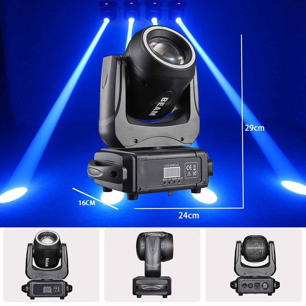 MUXXDJ 빔 100W 무빙 헤드 스테이지 조명 빔 고보 효과 LED 스포트라이트 클럽 KTV 디스코 DJ 파티 무대 조명