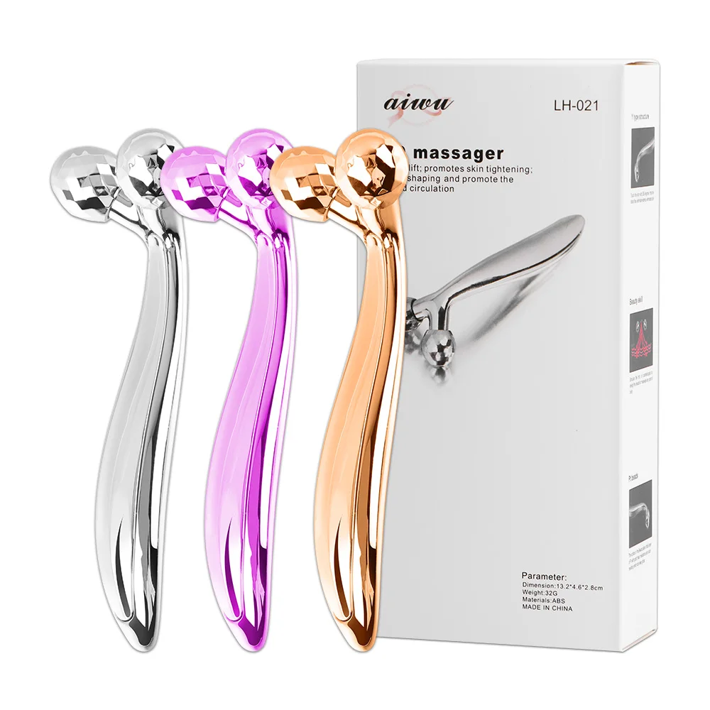 3D Roller Massager Y Shape 360 Rotate Thin Face Body Slimming Shaping Muscles Relaxation Wrinkle Remover Facial Massager Tools
