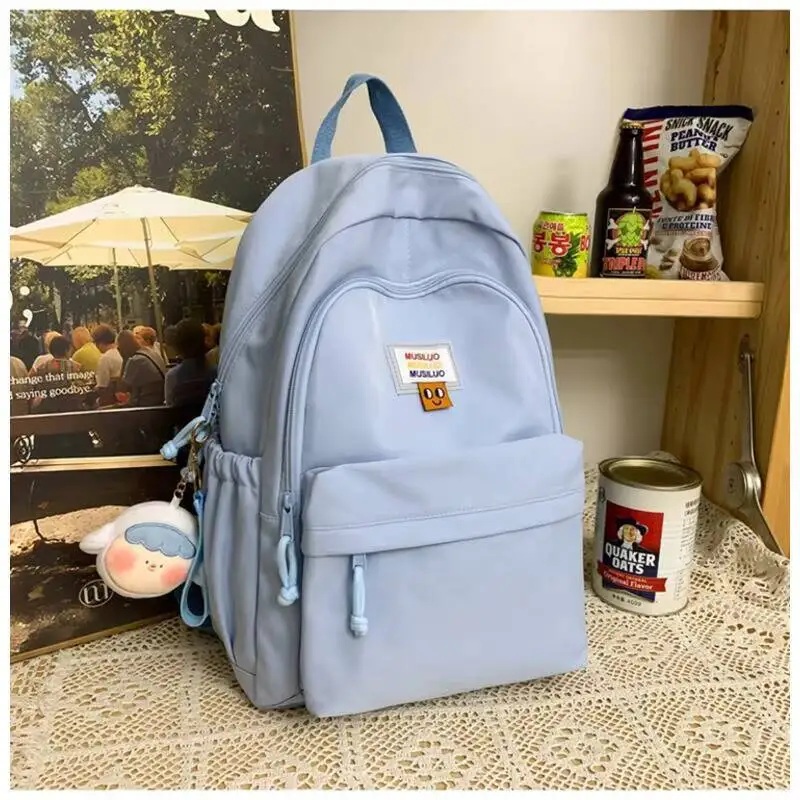 Mode Niedlichen Rucksack Frauen Y2K Grunge Einfarbig Harajuku Wandern Reise Ästhetischen Rucksack Tasche Reise Laptops Rucksack