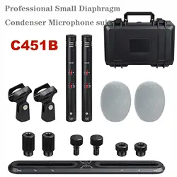 C451B Professional Small Diaphragm Condenser Microphone Portable Pencil Cardioi Mic For Musical Instrument Piano Music Pick Up