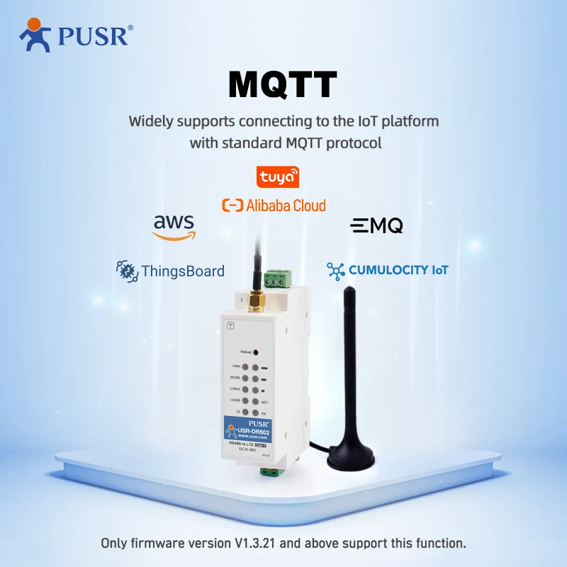 PUSR GSM GPRS Serial RS485 4G LTE Cat 1 Cellular Modem Socket Distribution Protocol Europe USR-DR502-E