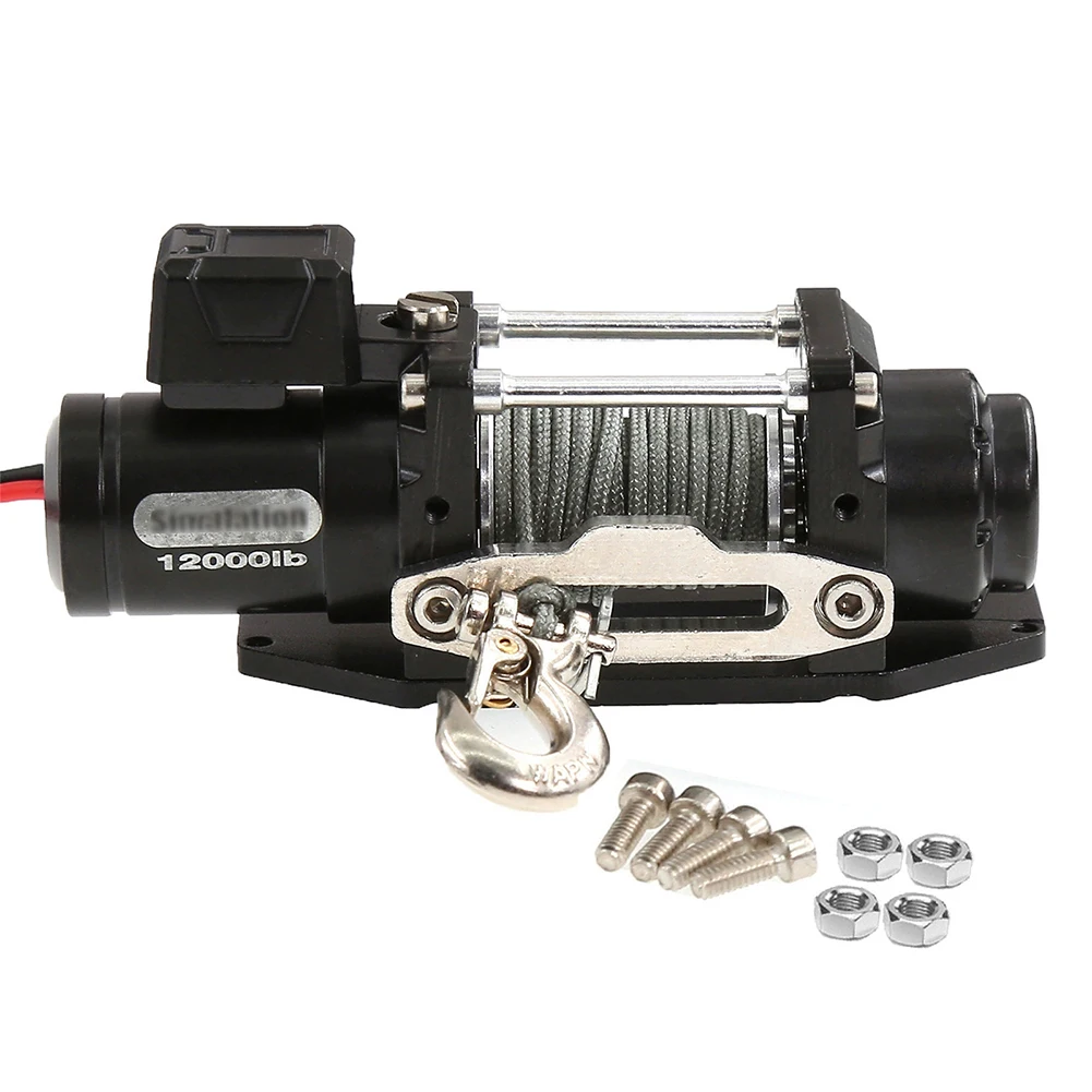 ونش كهربائي معدني مقلد لسيارة زاحفة RC 1/10 SCX10 Traxxas TRX4 المدافع RC4WD D90 D110 TRX6 أجزاء مطورة