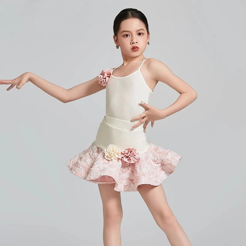 

Детские костюмы для латинских танцев для девочек по индивидуальному заказу, тренировочная одежда, элитные танцевальные платья для выступлений, платье с бахромой, юбка с кисточками