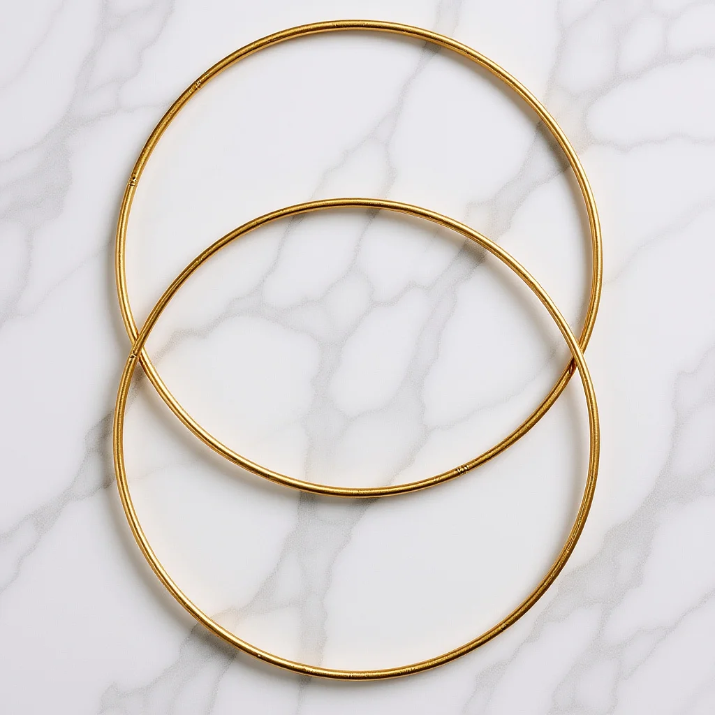 2Pcs Dreamcatcher Circles Metal Wreath Frame for DIY Craft Rings Gold Plated Windbell Decorative Home Decoration Supplies