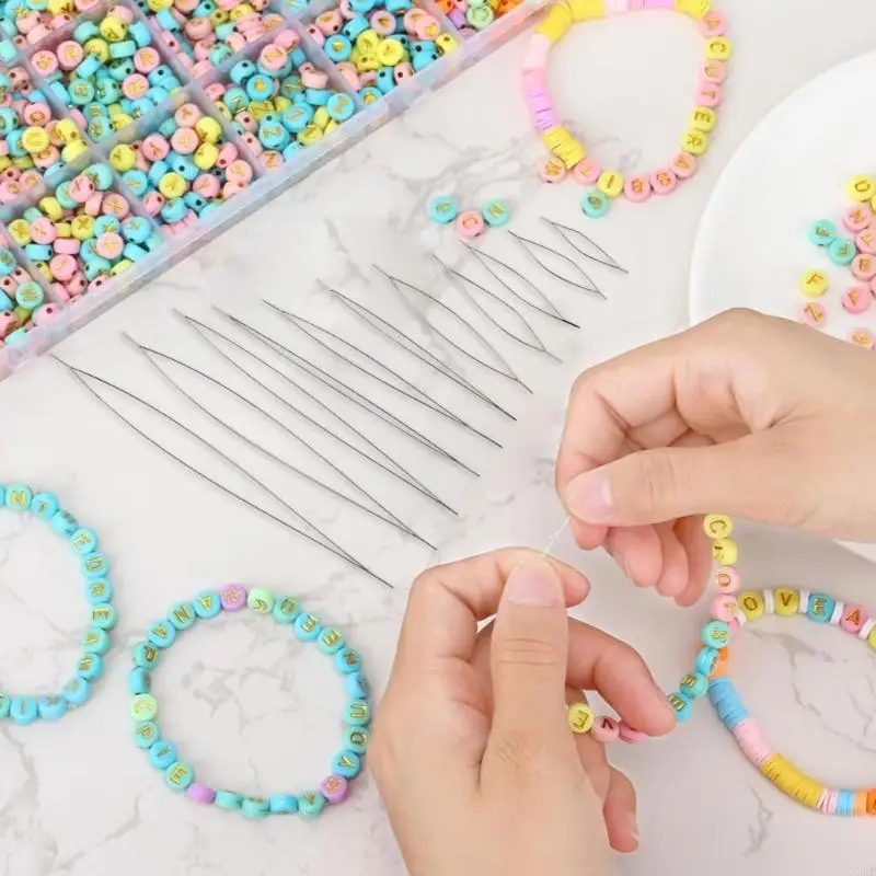 

Игла для бисероплетения с разделенным концом, аксессуары из высокоуглеродистой стали для детальной ювелирной работы, инструмент