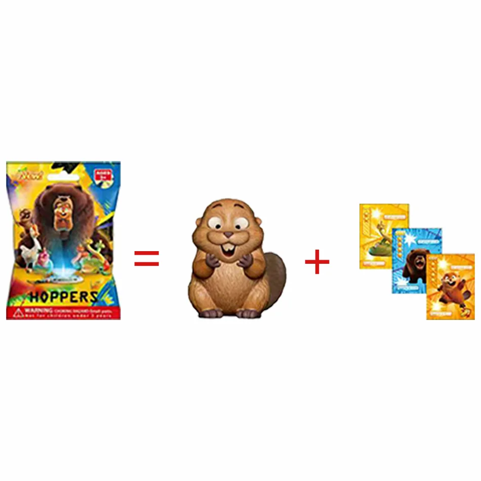 2026 HOT 24pcs/set HOPPERS Beaver Transformation Plan Series keychain Figure Hoppers Action Figure Movie Model Toys Kids Gift