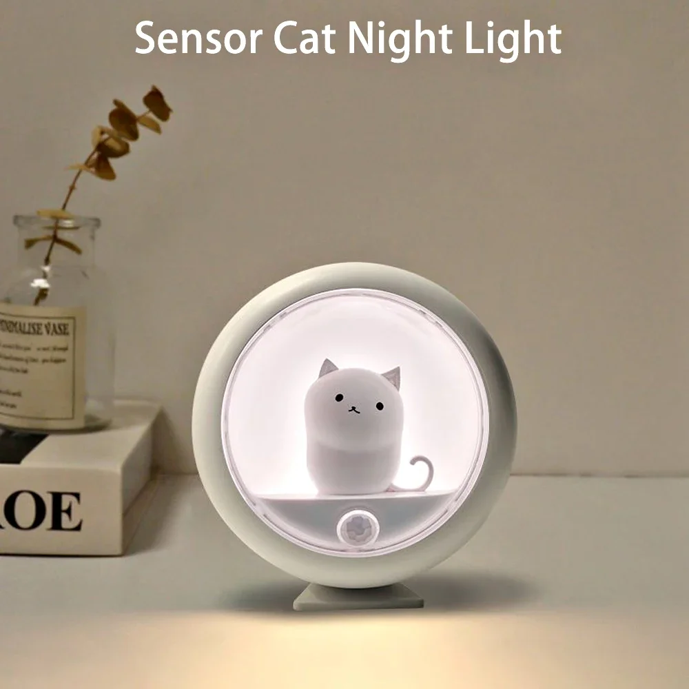 

LED Lamp Night Light Motion Sensor USB Rechargeable for Kids Home Stairs Cabinet Bedroom Decoration Nightlight Toilet Lighting