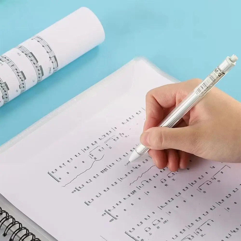 Sheet Protector 40 Pages Music Binder Spiral-Bound Waterproof Spiral-Bound Folder Detachable Writable Sheet Music Folder Home