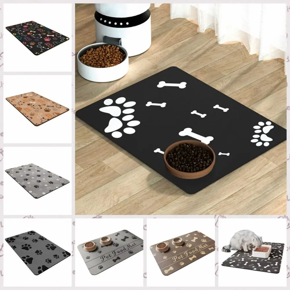 Non-slip Pet Mat for cat Color Pet Food Mat Pet Bowl Drinking Water Pad Dog Feeding Mat