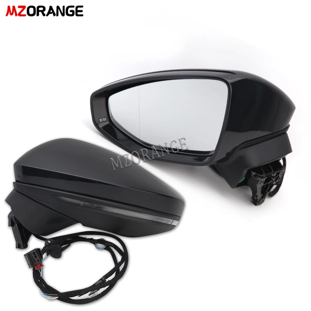 Rear View Side Mirror Cover Assembly for Audi A6 S6 C8 4A 2019-2022 With Power Fold Door Wing Glass Heated Turn Signal Lamp