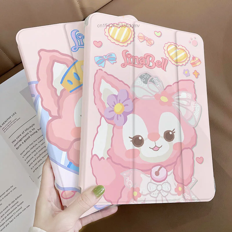 Disney LinaBell Cute Case For IPad Mini 4 5 7.9 Inch Air 3 4 5 Case IPad 2019 2020 2021 Pro 9.7 10.2 11 Inch With Pen Tray Cover