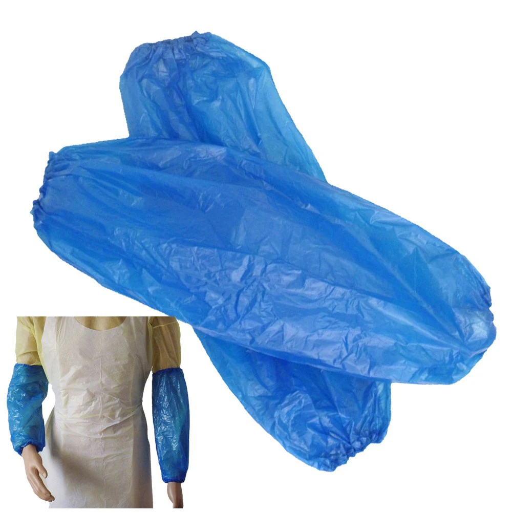 

300pcs Disposable Kitchen Arm Sleeves Waterproof Oilproof Cleaning Gloves Plastic Cuffs Eco Friendly Durability