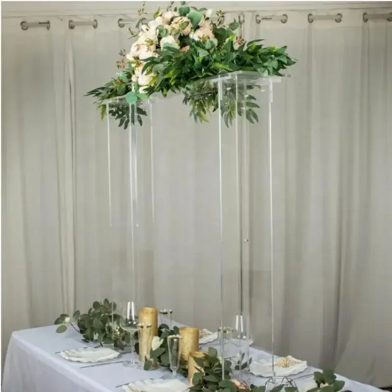 Acrylic Flower Rack Floral Stand Clear Table Vases Wedding Centerpiece Event Road Lead For Party Home Hotel Stage Decoration