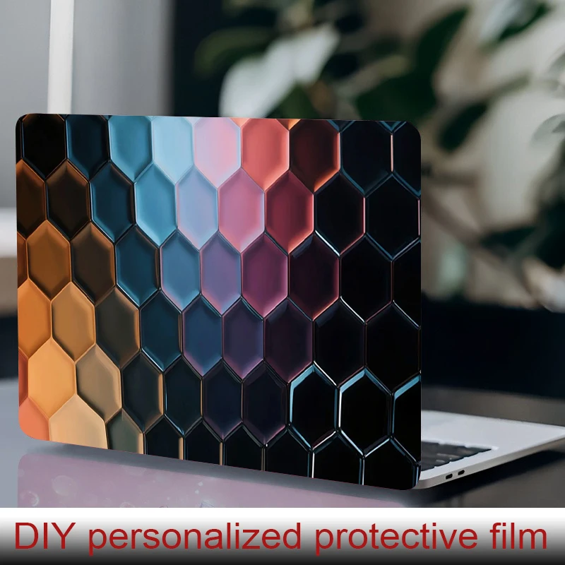 

2 laptop stickers Fractured Neon Protective film, DIY scratch resistant sticker