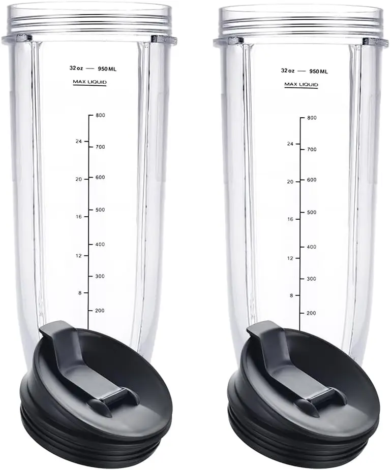 

2 Pack 32OZ Cups for Ninja Blender with Lid for Ninja Auto iQ BL480 BL481 BL482 BL490 BL640 BL450 BL482 BL682 BL642 BL640
