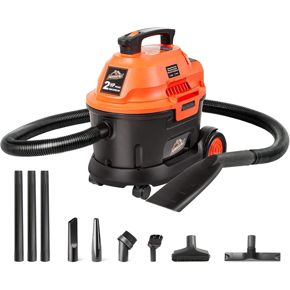 AA255W 2.5 Gallon 2 Peak HP Utility Wet/Dry Car and Shop Vac, 2.5-Gallon, Orange