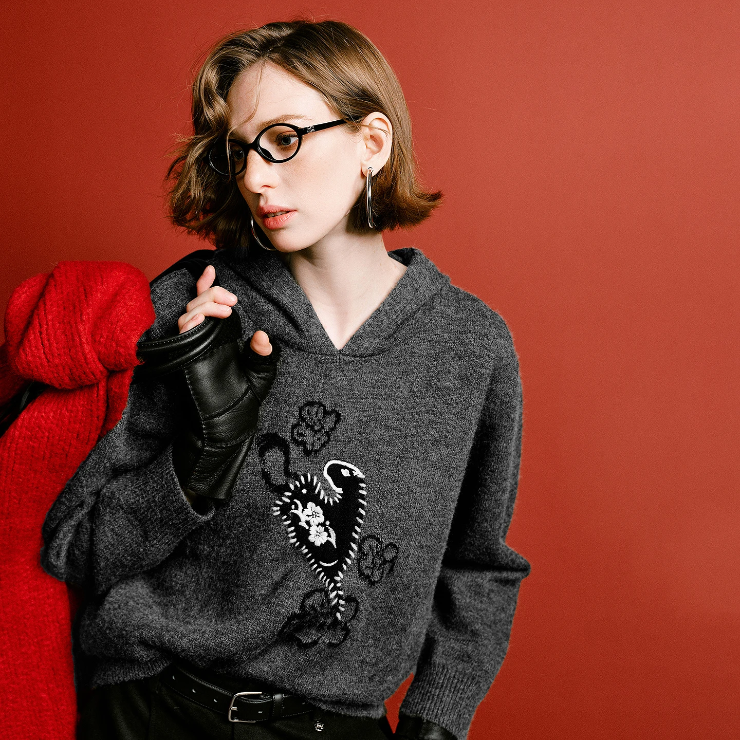 TOYOUTH Mengzhu Daji Suéter de alta qualidade de marca de ano novo para mulheres 2025 inverno novo top com capuz ​