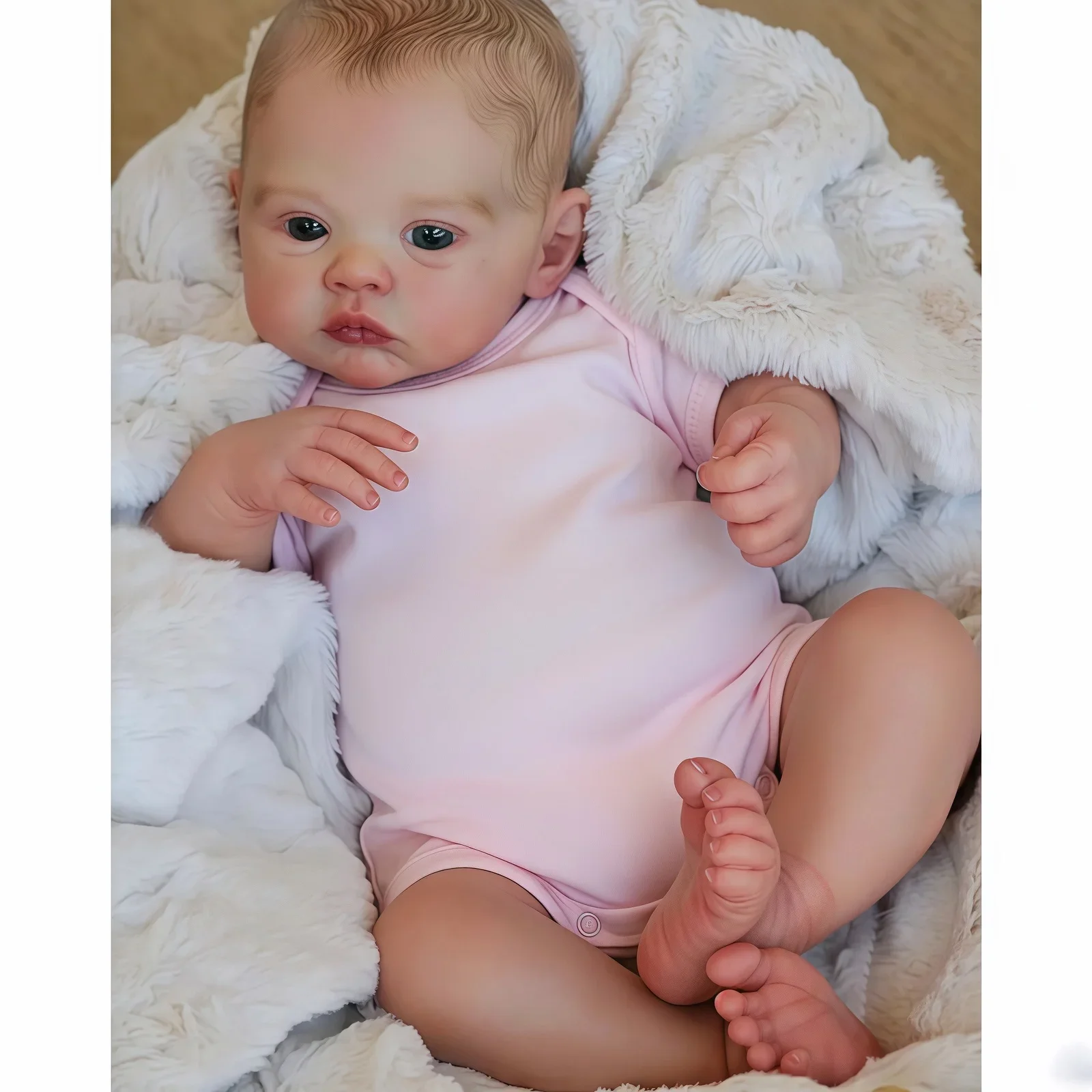 

Очаровательная 18-дюймовая реалистичная кукла реборн Risbecko — реалистичные детали, вид ручной работы — идеально подходит для коллекционеров и подарков