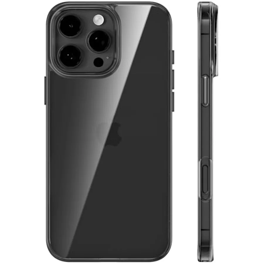 

Crystal Clear for iPhone 16 Pro Max Case, [Anti-Yellowing][Military-Grade Protection], Slim Translucent Anti-Scratch Back, Soft