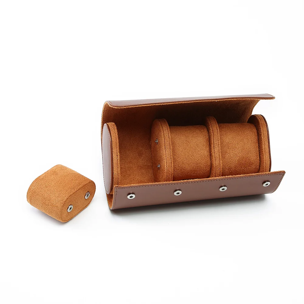 1/2/3-Slot Uhr Rolle Reise Fall Tragbare Vintage Leder Uhr Vitrine Lagerung Box Uhr Organisatoren männer Weihnachten Geschenk – Detail 22