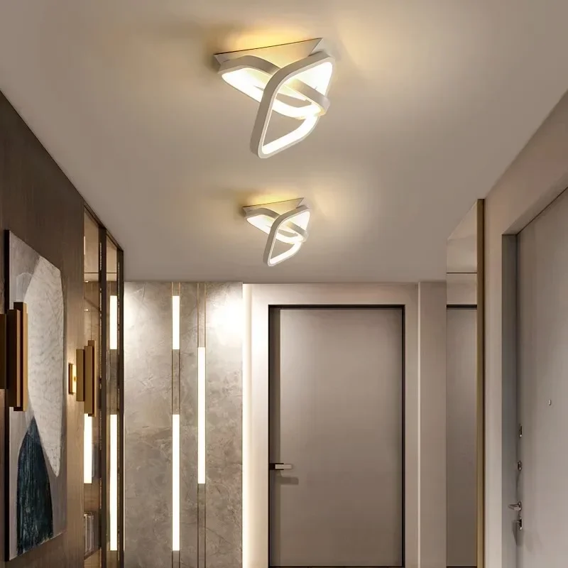 Luz de teto de cristal moderna, Forma quadrada montada, Luz de teto LED Slim, Luz Criativa Nórdica para Decoração Doméstica