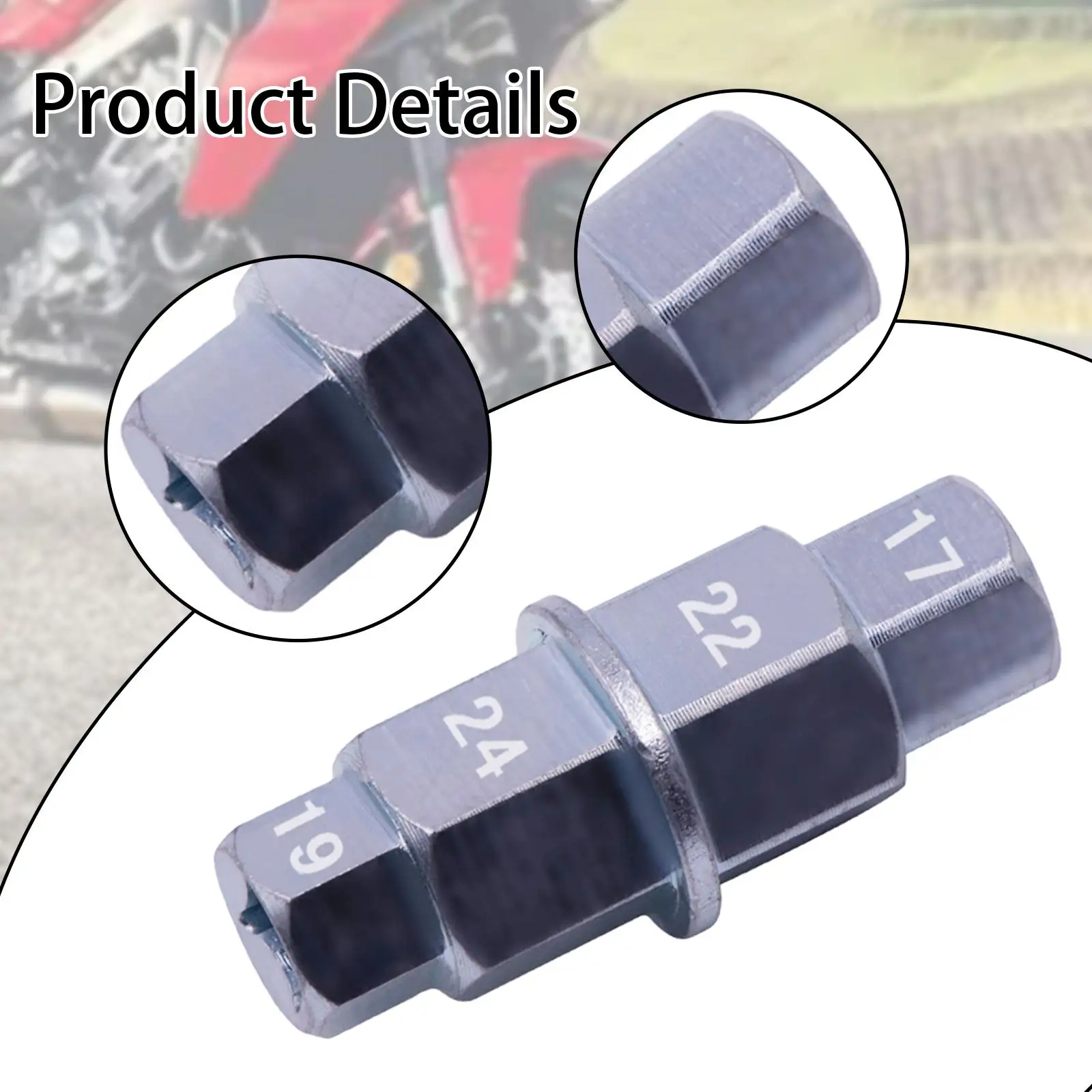 Adaptador de eixo de chave de eixo de motocicleta versátil instalam facilmente