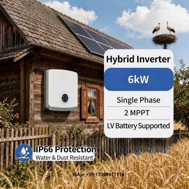 Novoage Virgo 6K-S Hybrid Solar Inverter 6KW Lithium  WiFi Enabled AC Energy Efficient Single Phase On/Off Grid Tie Home
