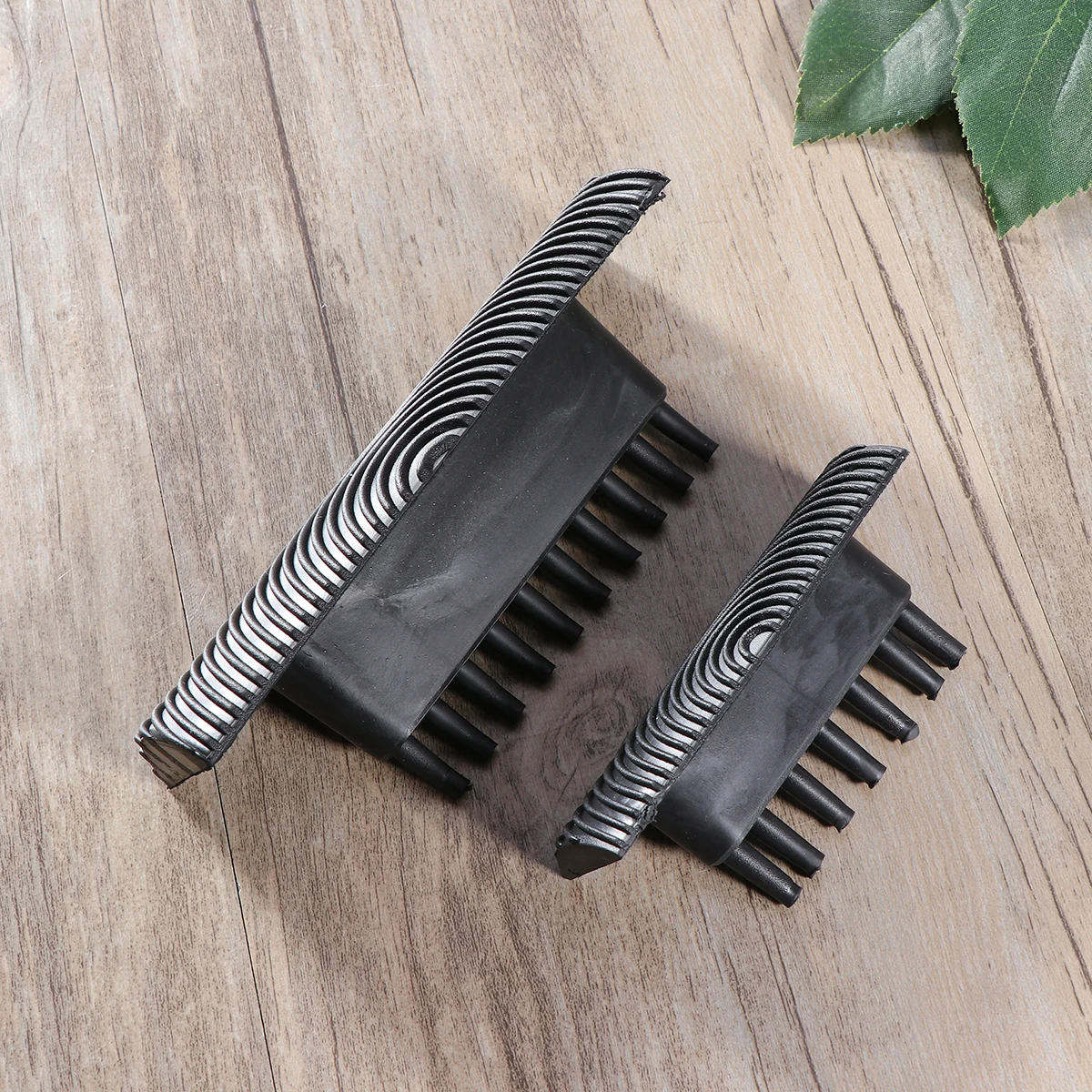 

2 pcs Wood Graining Tools Durable Soft Rubber DIY Wall Decoration Set For Home Office School Wood Grain Paint Tool