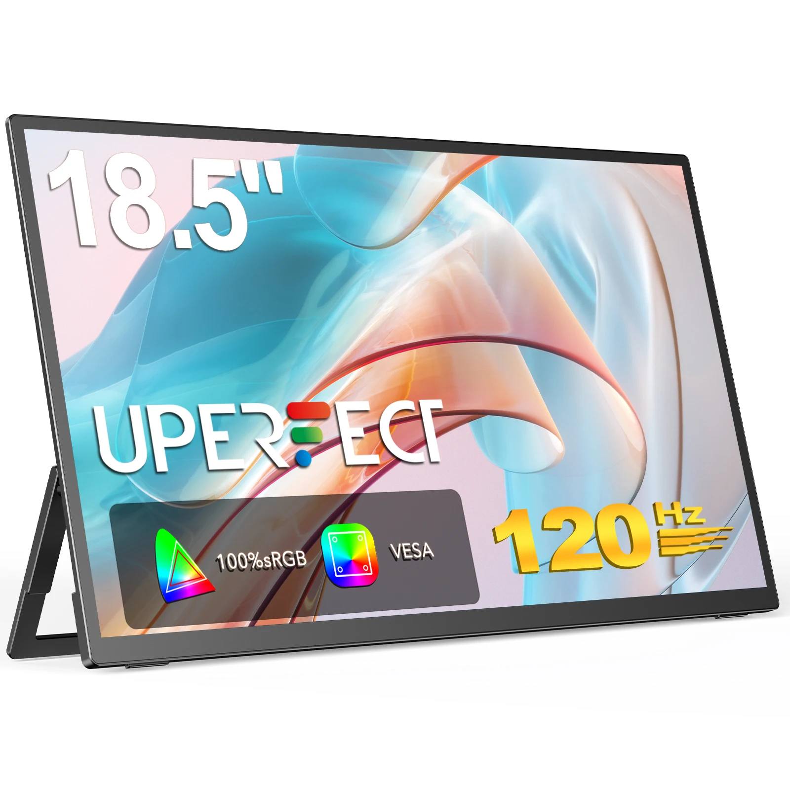 

UPERFECT 18,5-дюймовый компьютерный игровой дисплей Портативный монитор 120 Гц IPS ноутбук HDMI USB C Внешний экран с регулируемой подставкой VESA